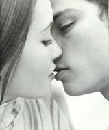 girl and boy kiss