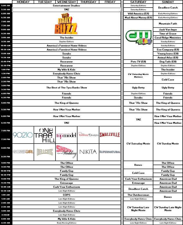 WBUW Schedule