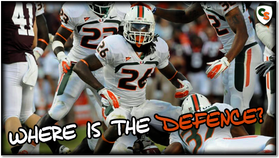 la defensa de los Hurricanes no se presentó a jugar contra virginia tech