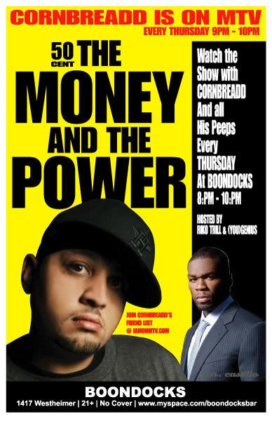 cornbreadd, the money and the power, 50 CENT,