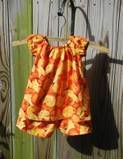 "Orange You Sweet!" girl's peasant top and shorts set size 24 mos/ 2T