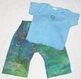 Boy's Board Shorts and Painted Shirt Set 18-24 mos