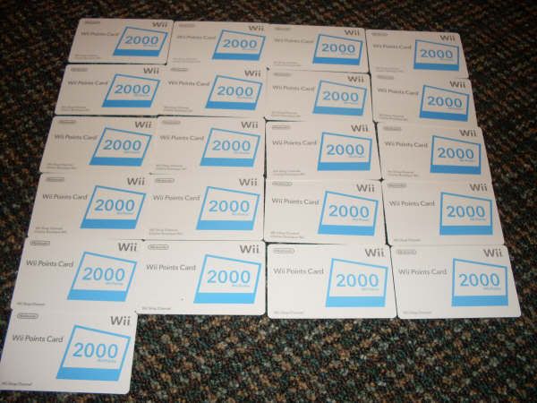 Wii Points cards