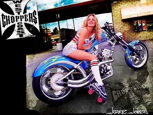 Foto Seksi Cewek Cantik Suka Motor Harley