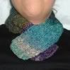crochet Noro wool/silk scarf mini