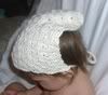 "White Alpaca Head Scarf" baby/toddler size *special price*