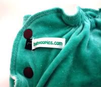 Large Side-Snap Diaper<P>~Turquoise Bamboo Velour~