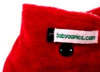 Large Front-Snap Diaper<P>~Red Bamboo Velour~