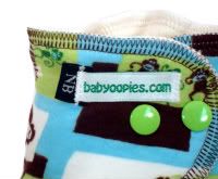 Inspired by Green<P>~Mint Chocolate Zoo~<P>Newborn Front-Snap Diaper