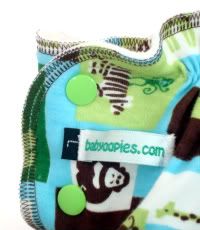 Inspired by Green<P>~Mint Chocolate Zoo~<P>Large Side-Snap Diaper