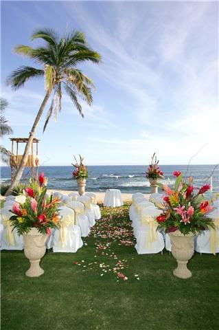 Help with Flower Urns at the front of the aisle beach wedding Weddings