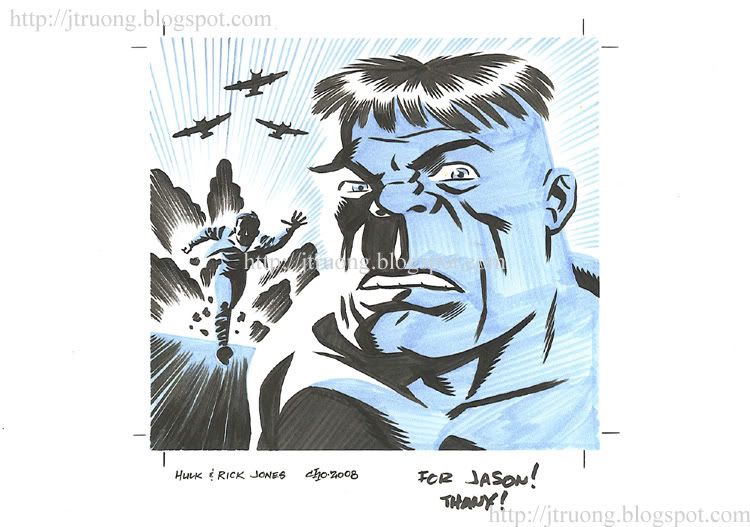 Hulk & Rick Jones (Paradise Toronto Comicon Badge Art) by Michael Cho (2008)