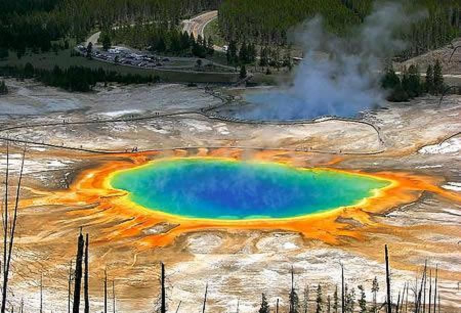 3,黄石公园的"大棱镜温泉/ grand prismatic spring "