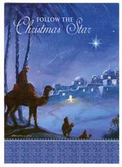 Christmas star greeting card