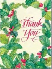 Christmas thank you card Christmas thank you card