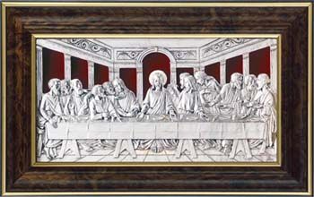Last Supper sterling silver plaque Last Supper sterling silver plaque