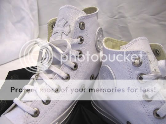 NEW Chrome Hearts White Leather Converse HT sz 10  